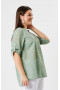 Блуза "Лина" 41108 (Оливковый принт)
