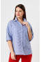Блуза "Лина" 41102 (Синий полоска)