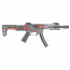 Страйкбольный пистолет-пулемет (King Arms) PDW 9mm SBR M-LOK Grey/Red - Limited Edition